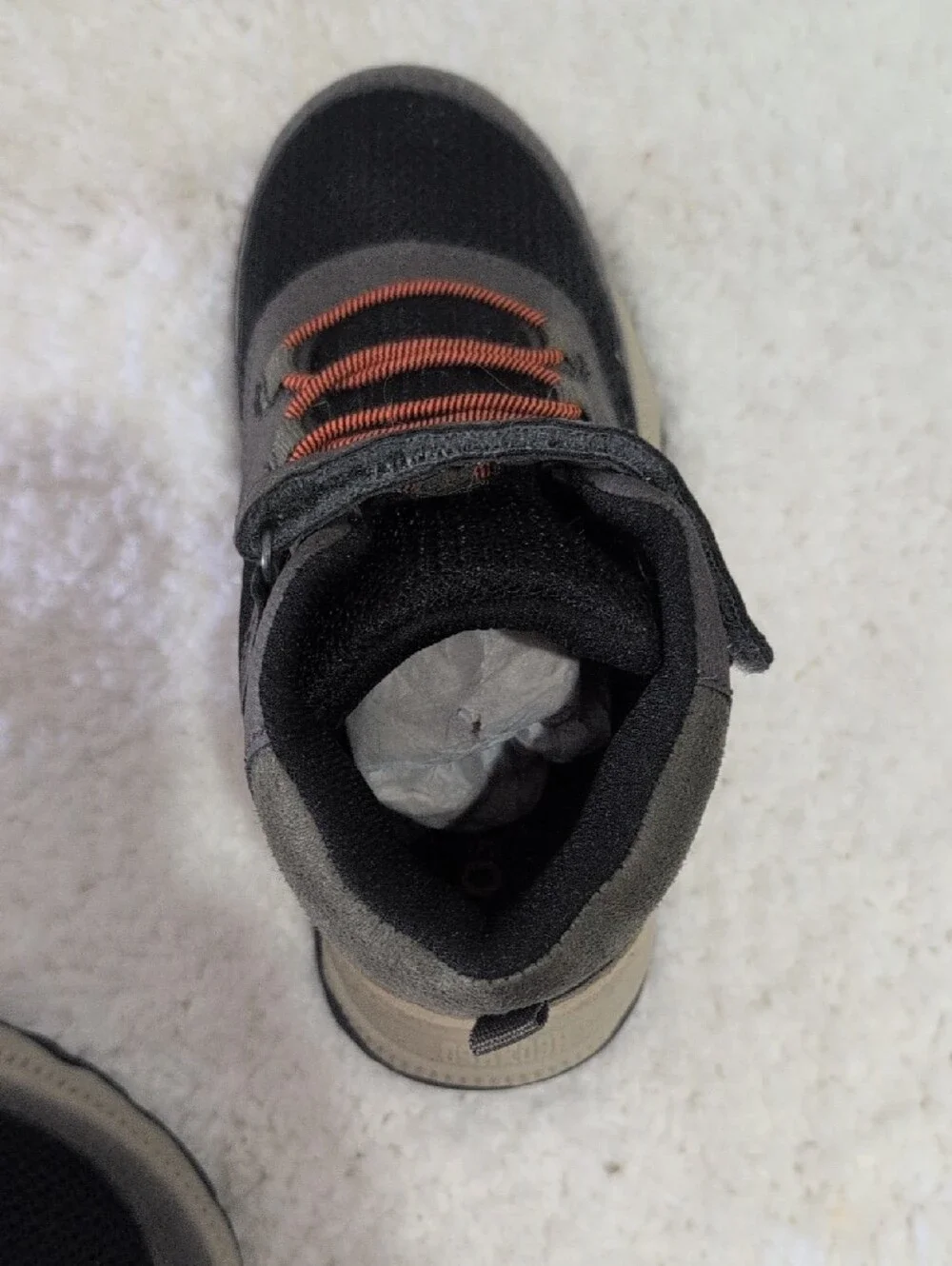 OshKosh B'gosh Gray Black Sneakers with Orange Accents